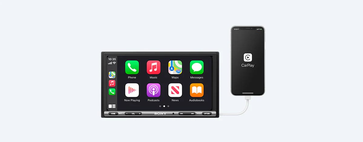 Sony - 6.95" Android Auto y Apple CarPlay Bluetooth Digital Media