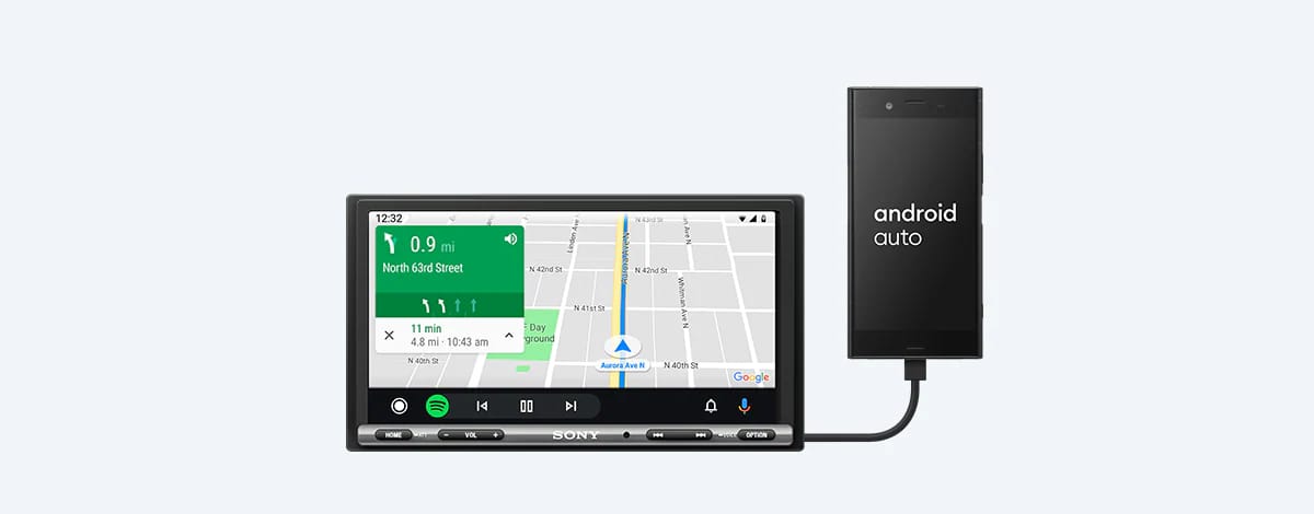 Sony - 6.95" Android Auto y Apple CarPlay Bluetooth Digital Media